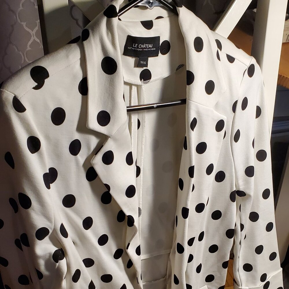 Le Chateau Pokadot Long comfy blazer